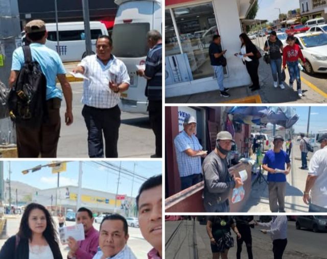 Antorchistas volantean en las avenidas de Ecatepec